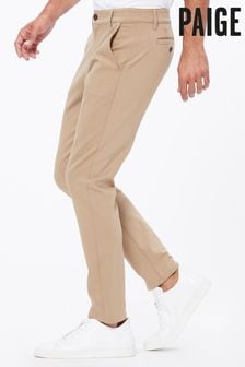 Paige Stafford Slim Fit Tapered-leg Stretch Brown Trousers (Q45397) | SGD 445