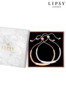 Lipsy Two Tone Bar 2 Pack Toggle Bracelet - Gift Boxed (Q45413) | Kč990