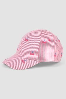 JoJo Maman Bébé Pink Cherry Embroidered Cap (Q45471) | €25