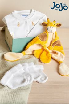 JoJo Maman Bébé White New Baby Giraffe Gift Set (Q45472) | €58.50