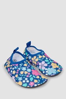JoJo Maman Bébé Blue Floral Anti-Slip Swim Shoes (Q45494) | NT$580