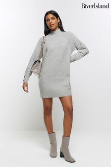 River Island Grey Cosy Jumper Dress (Q45874) | 27 €