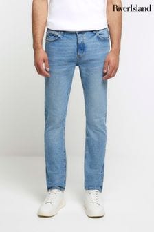 River Island Blue Light Wash Slim Fit Jeans (Q45930) | 148 QAR
