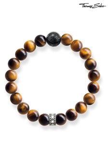Thomas Sabo Brown Mystic Obsidian & Tigers Eye 925 Silver Bracelet (Q46118) | €127