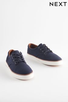 Navy Canvas Derby Trainers (Q46134) | ￥4,850