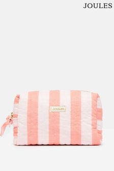 Joules Lillia Pink & Orange Striped Wash Bag (Q46139) | kr324