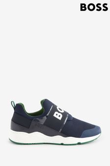 أزرق - حذاء رياضي بشريط يحمل شعار الماركة من BOSS (Q46174) | 773 ر.ق - 841 ر.ق