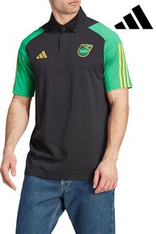 adidas Black Jamaica Training Cotton Polo T-Shirt (Q46619) | SGD 77