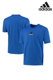adidas Blue Manchester United Icons T-Shirt (Q46857) | SGD 83