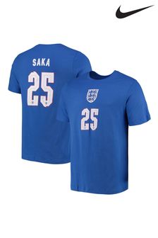 Nike Blue England Saka No 25 Name and Number T-Shirt (Q46974) | kr510