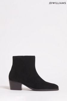 Czarne botki w stylu kowbojskim marki Jd Williams na bardzo szeroką stopę (Q47229) | 157 zł