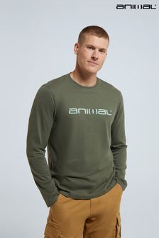 Animal Mens Green Classico Organic Long Sleeve T-Shirt