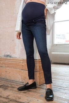 Niebieskie jeansy Seraphine Kai o obcisłym kroju z przesłonięciem (Q48030) | 345 zł
