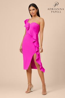 Adrianna Papell Pink Knit Crepe Cocktail Dress (Q48235) | 145 €