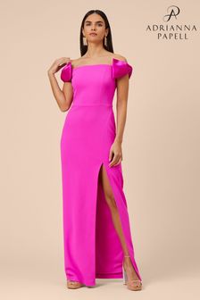Adrianna Papell Pink Stretch Crepe Column Gown (Q48236) | €140