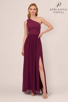 Adrianna Papell One Shoulder Chiffon Gown (Q48253) | €69