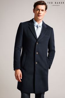 Синий - Ted Baker Rueby Wool Blend City Coat (Q48277) | €391