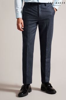 Ted Baker Blue Slim Wool Blend Trousers (Q48283) | €62