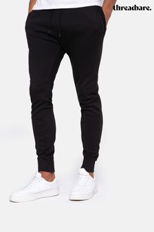 Negru - Pantaloni de sport cu picouri Threadbare Slim Fit (Q48597) | 143 LEI