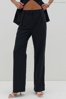 Pretty Lavish Black Harlee Wide Leg Tailored Trousers (Q48620) | €74