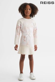 Reiss Pink Kendrix Teen Cotton Blend Drawstring Dress (Q48632) | OMR50