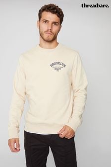 Threadbare Cream Boston Graphic Crew Neck Sweatshirt (Q48717) | 34 €