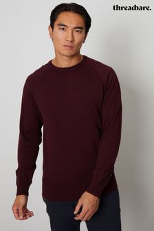 紅色 - Threadbare棉質輕便圓領針織套衫 (Q48720) | HK$247
