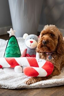 Rosewood Christmas Dog Toy Bundle Teddy Bear Candy Cane and Christmas Tree (Q48903) | €29