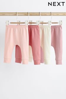 Pink Plain Baby Leggings 4 Pack (Q49001) | SGD 24 - SGD 28