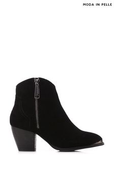 Moda In Pelle Bellzie Lace Up Leather Ankle Boots (Q49280) | 539 QAR