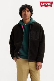Levi's borg face jacket black sales