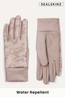 Розовый - Водоотталкивающие женские флисовые перчатки скинз с принтом Sealskinz Ryston (Q49433) | €46