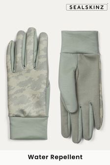 Зеленый - Водоотталкивающие женские флисовые перчатки скинз с принтом Sealskinz Ryston (Q49449) | €46