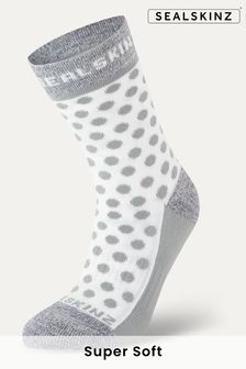 灰色 - Sealskinz女裝Rudham中長款氣象圖案襪子 (Q49451) | NT$700