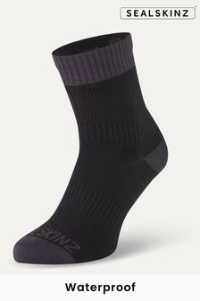 SEALSKINZ Wretham Waterproof Warm Weather Ankle Length Black Socks