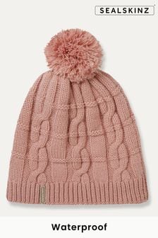 粉色 - Sealskinz Hemsby防水寒冷天氣麻花針織無簷便帽 (Q49463) | NT$1,630