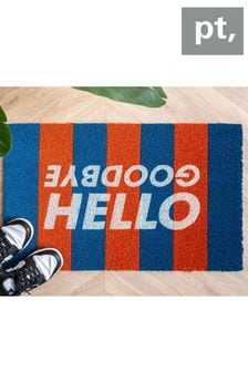 pt, Blue/Orange Hello Goodbye Striped Doormat (Q49550) | €31