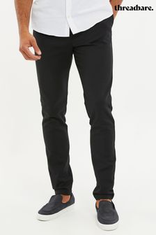 Threadbare Black Slim Fit Smart Cotton Blend Trousers (Q49578) | 1,602 UAH
