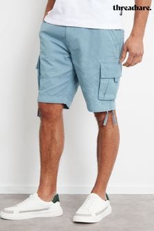 Threadbare Blue Cotton Cargo Shorts (Q49622) | $45