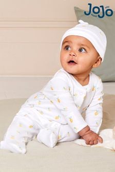 Zitrone - Jojo Maman Bébé bestickte Baby Mütze/Hut​​​​​​​ aus Baumwolle (Q50722) | 8 €