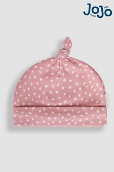 JoJo Maman Bébé Pink Spot Print Cotton Baby Hat (Q50727) | $8