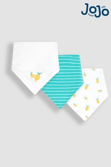 檸檬黃 - Jojo Maman Bébé 3件裝棉質嬰兒口水巾圍兜 (Q50731) | NT$560