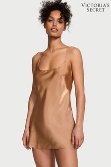 Victoria's Secret Toffee Nude Organza Mini Slip Dress (Q50817) | €68