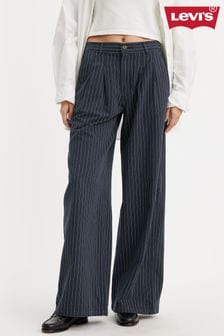 Granatowy - Levi's® plisowane  spodnie z szerokimi nogawkami (Q50911) | 630 zł