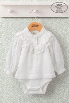 Mamas & Papas Laura Ashley White Lace Frill Bodysuit (Q51060) | 31 €