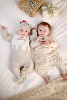 Mamas & Papas my little puding božič naravni pulover (Q51072) | €12