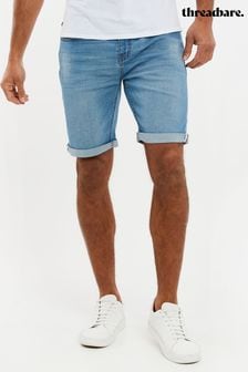 Threadbare Light Blue Regular Fit Denim Shorts (Q51385) | OMR12