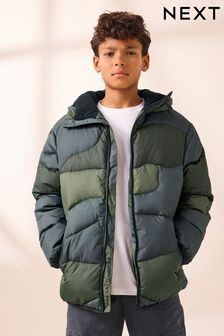 Boys grey puffer coat top