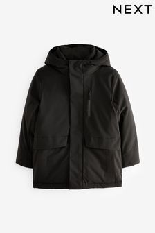 Boys black parka jacket shop