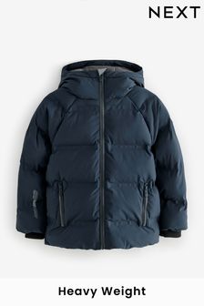 Navy Fleece Lined Padded Puffer Coat (3-17yrs) (Q51574) | 179 SAR - 239 SAR